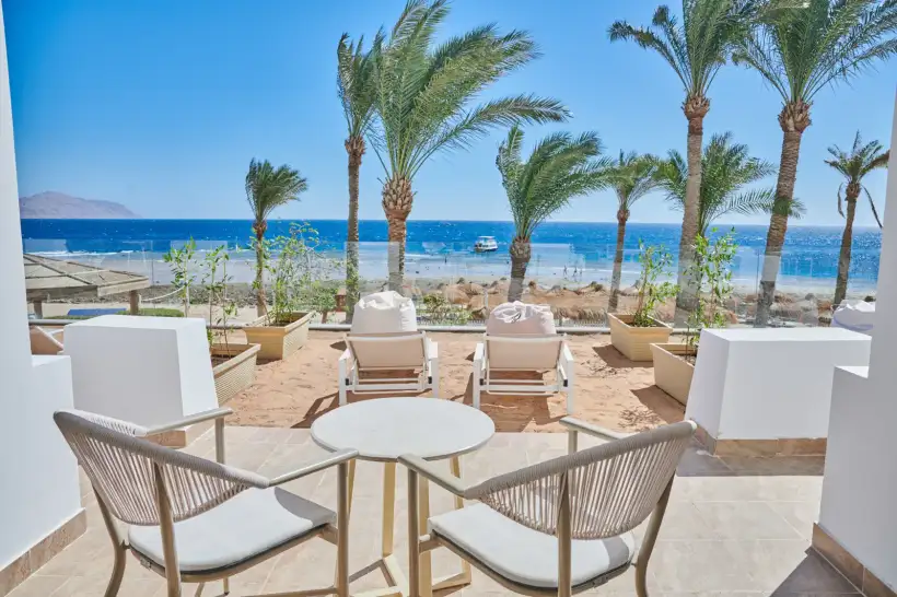 Terras met zeezicht van Sunrise Remal Beach